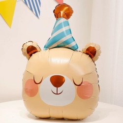 Balon foliowy Miś z czapeczką 76x48 cm