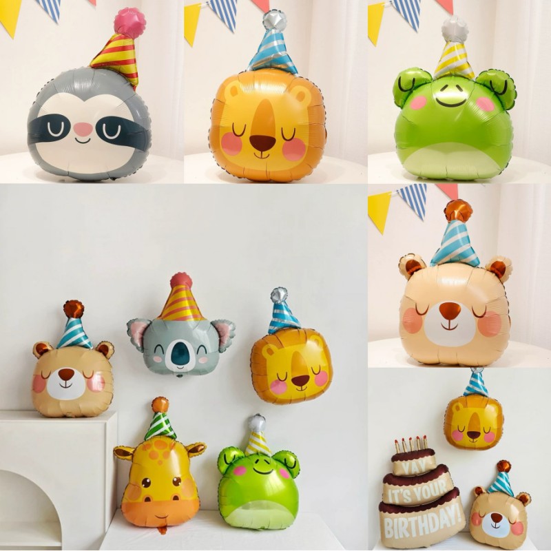 Balon foliowy Miś z czapeczką 76x48 cm