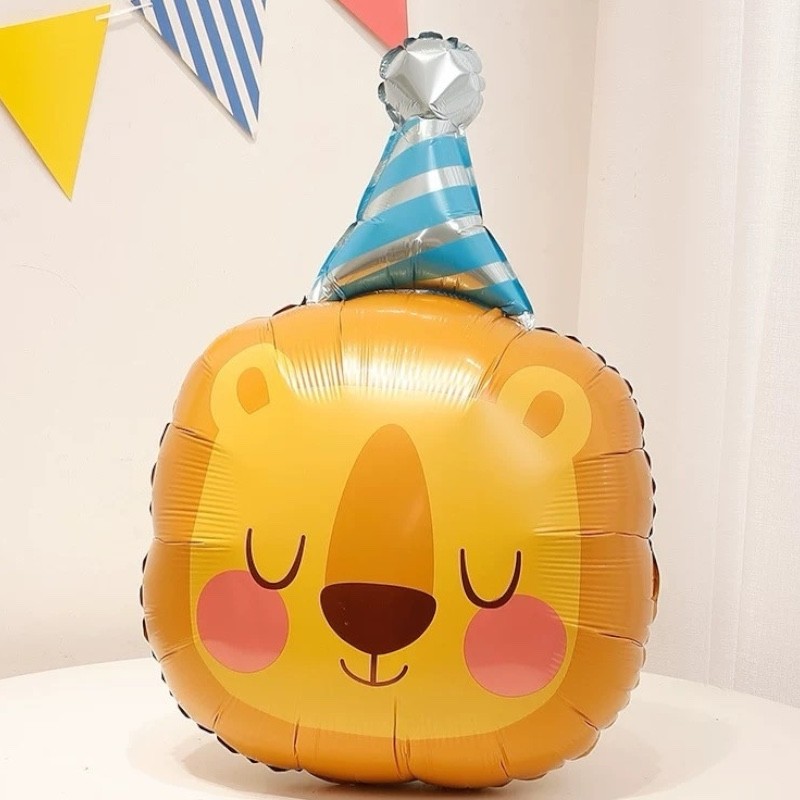 Balon foliowy Lew 76x49 cm satynowy