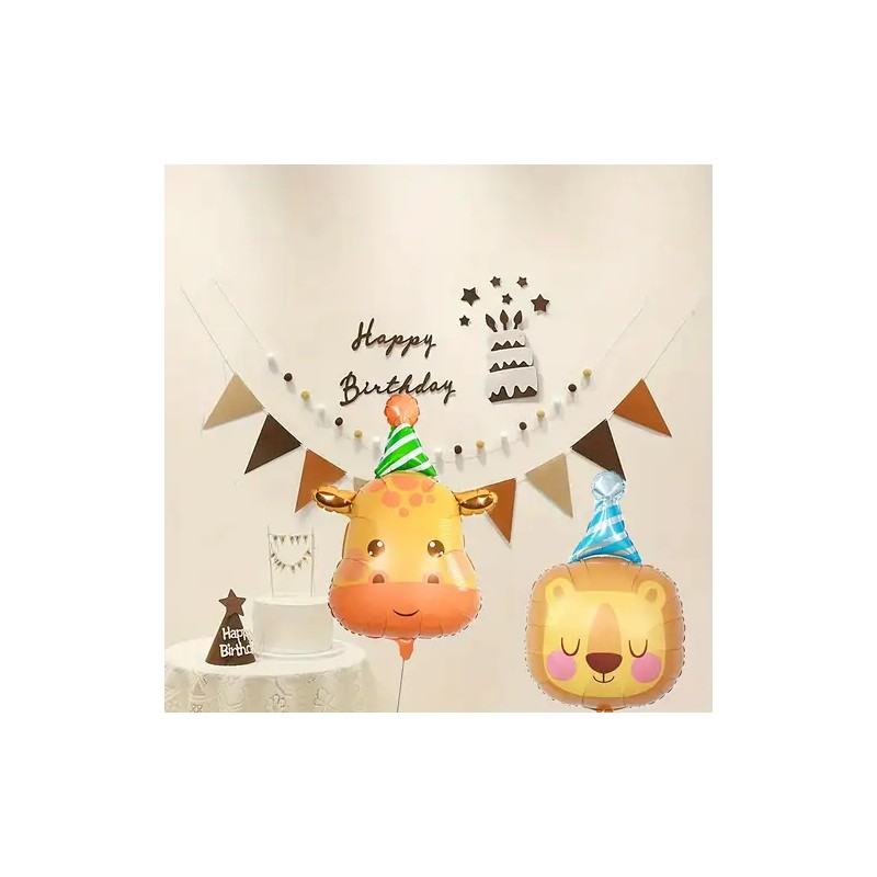 Balon foliowy Lew 76x49 cm satynowy