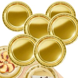 Złote Talerzyki Papierowe 23cm 6 szt.