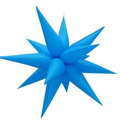 Balon gwiazda 19cali Neon Fluo Niebieska