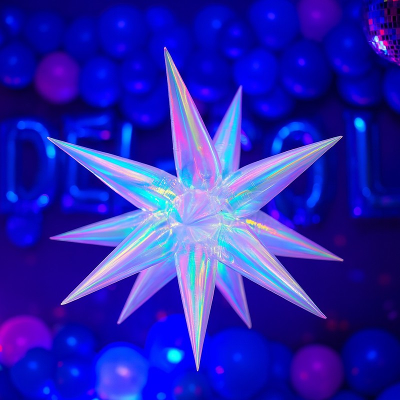 Balon gwiazda 19cali Neon Holo