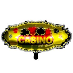 Balon foliowy Kasyno Casino 62x41 cm na imprezę Pokerową