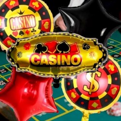 Balon foliowy Kasyno Casino 62x41 cm na imprezę Pokerową