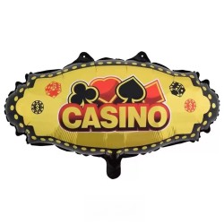 Balon foliowy Kasyno Casino 62x41 cm na imprezę Pokerową