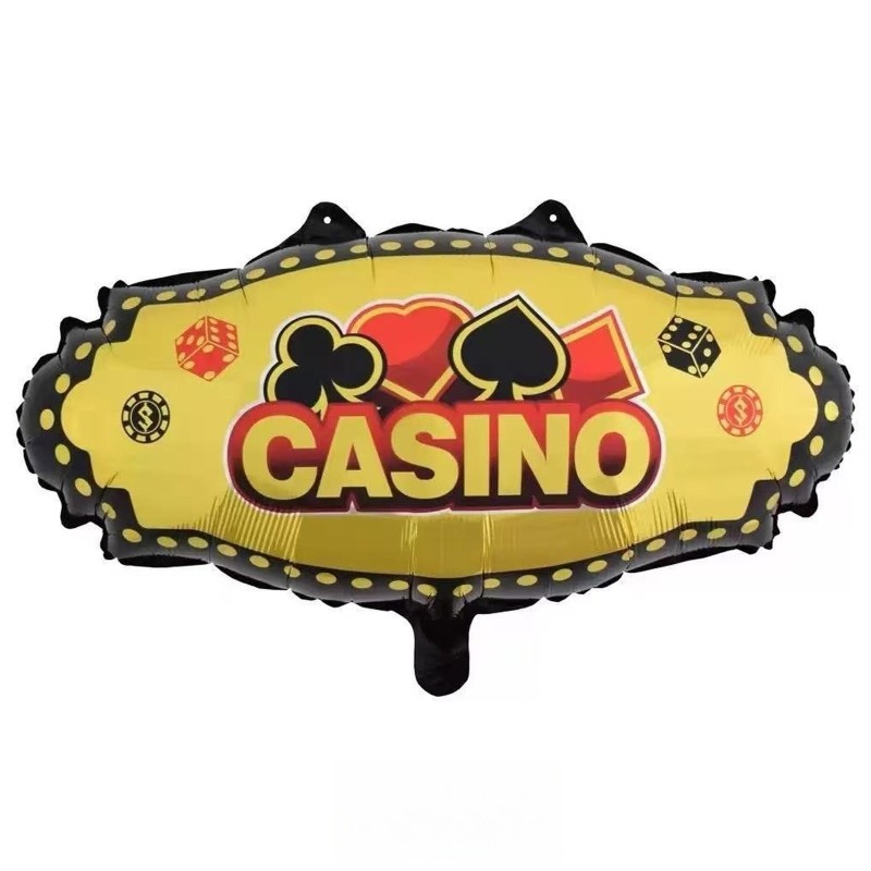 Balon foliowy Kasyno Casino 62x41 cm na imprezę Pokerową