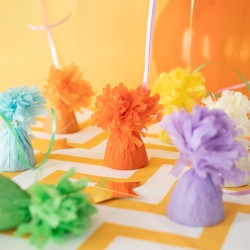 Ciężarek do balonów papierowy fioletowy 12 cm