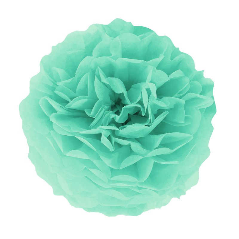 Pompon Bibułowy Turkusowy 25 cm