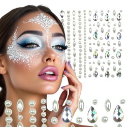 Kryształki Perełki Naklejki 3D Diamenciki FaceGem