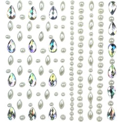 Kryształki Perełki Naklejki 3D Diamenciki FaceGem