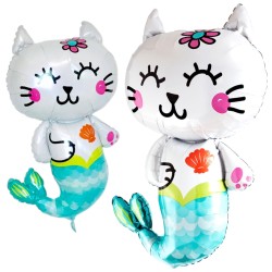 Balon foliowy Kot Syrenka 86x49cm
