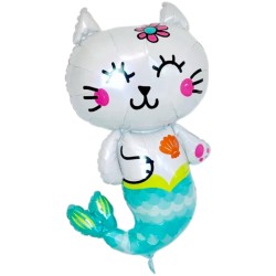 Balon foliowy Kot Syrenka 86x49cm