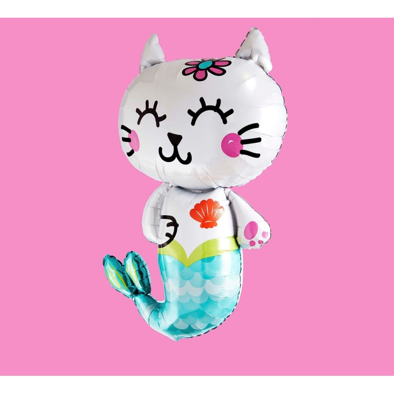Balon foliowy Kot Syrenka 86x49cm