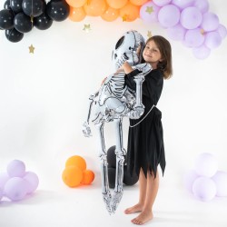 Duży Balon foliowy Kościotrup Dekoracja na Halloween 154x78 cm Szkielet