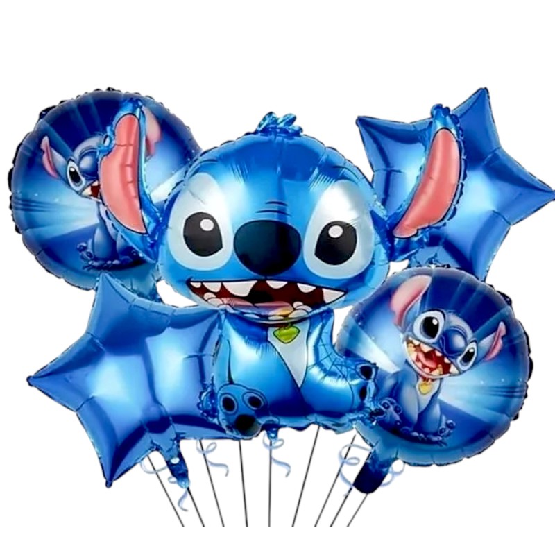 Zestaw Balonów Stich 80 cm Dekoracja Urodzinowa
