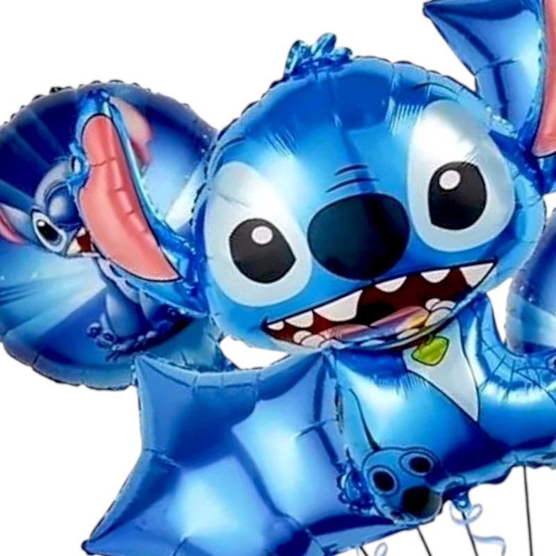 Zestaw Balonów Stich 80 cm Dekoracja Urodzinowa