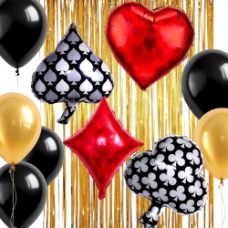 Zestaw Balonów Casino Dekoracja Pokerowa
