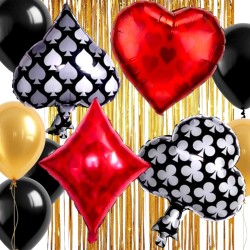 Zestaw Balonów Casino Dekoracja Pokerowa