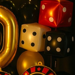 Balony Kości Kasyno Casino dla Gracza 3 szt
