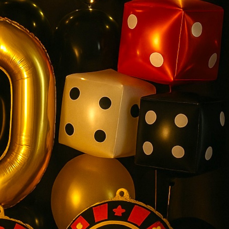 Balony Kości Kasyno Casino dla Gracza 3 szt