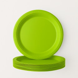 Talerzyki papierowe 23cm Zielone Zestaw 20 sztuk
