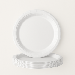 Talerzyki papierowe 23cm białe zestaw 20 sztuk