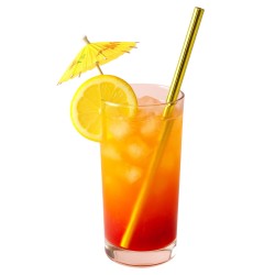 Słomki papierowe złote  20 szt.