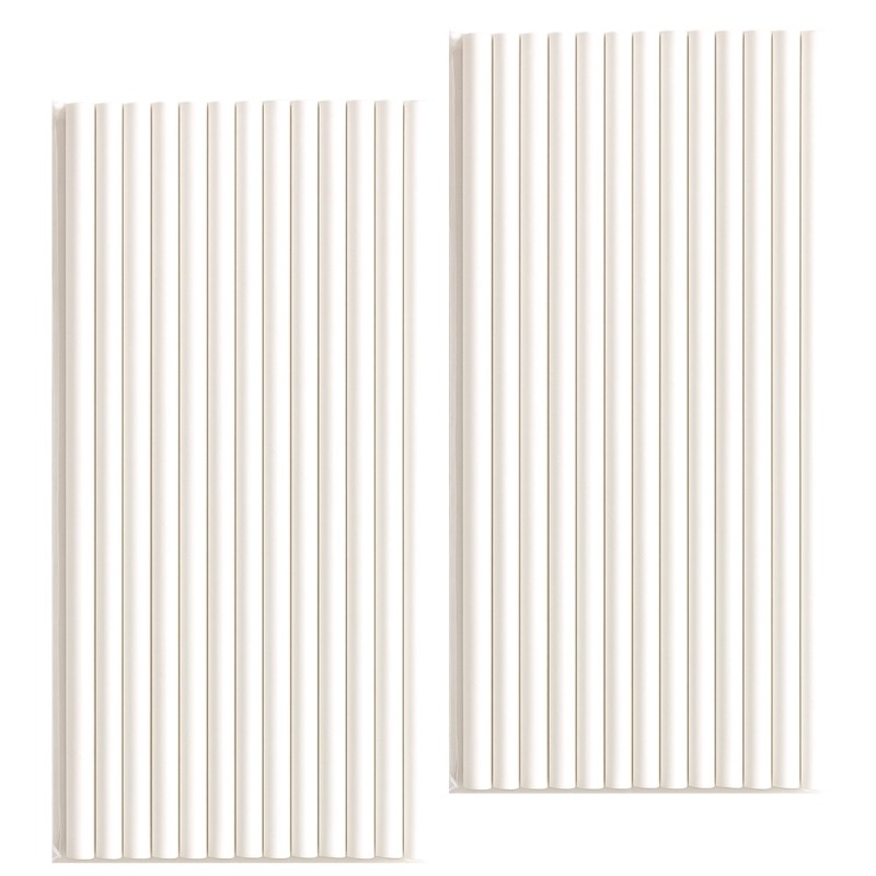 Słomki papierowe białe 20 szt.