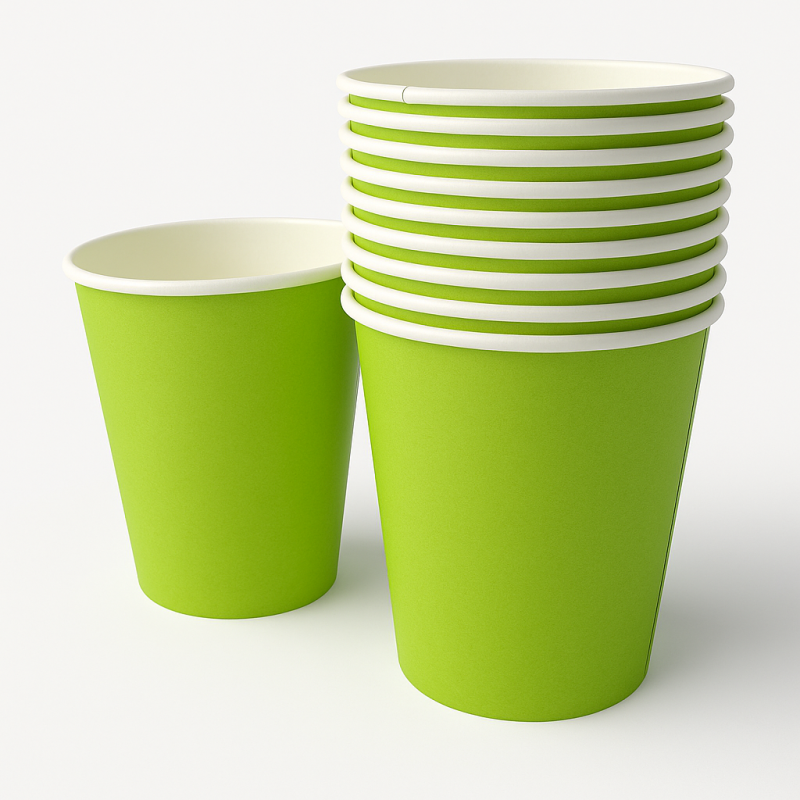 Kubeczki papierowe zielone 10 sztuk 250ml