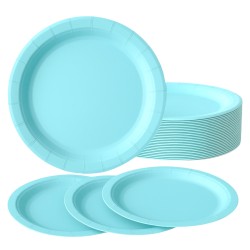 Talerzyki papierowe niebieskie 18cm 20 sztuk