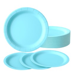 Talerzyki papierowe niebieskie 18cm 20 sztuk