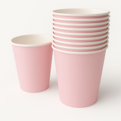 Kubeczki papierowe Jasny Róż 250ml 10 sztuk