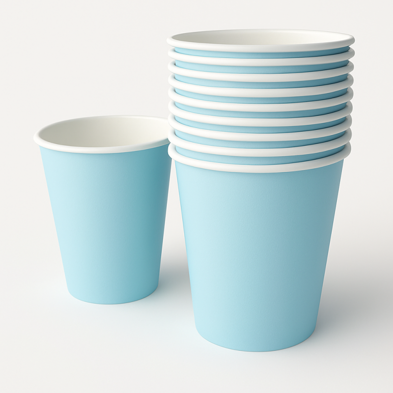Kubeczki papierowe niebieskie 10 sztuk 250ml