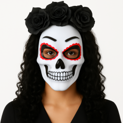 Maska Halloween La Catrina Czaszka