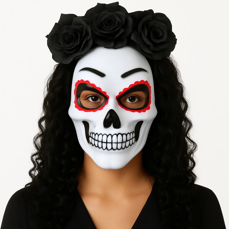 Maska Halloween La Catrina Czaszka