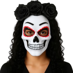 Maska Halloween La Catrina Czaszka