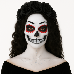 Maska Halloween La Catrina Czaszka
