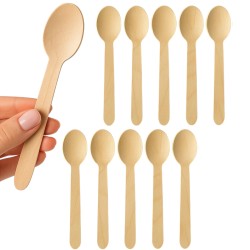 Łyżeczki drewniane 16cm zestaw 10 sztuk