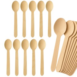 Łyżeczki drewniane 16cm zestaw 10 sztuk