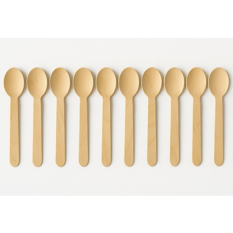 Łyżeczki drewniane 16cm zestaw 10 sztuk
