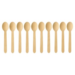 Łyżeczki drewniane 16cm zestaw 10 sztuk