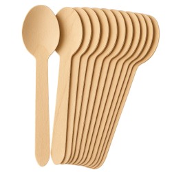 Łyżeczki drewniane 16cm zestaw 10 sztuk