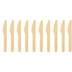 Noże drewniane 16cm zestaw 10 sztuk