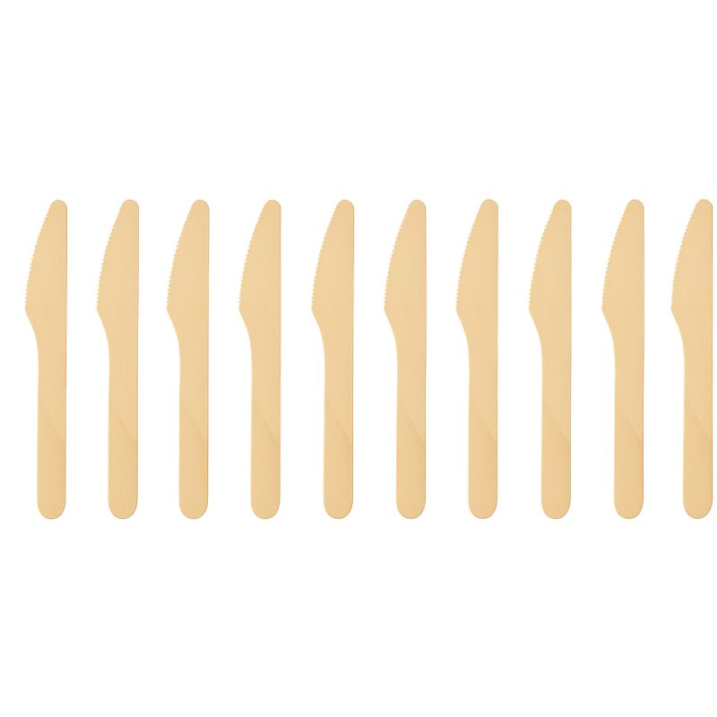 Noże drewniane 16cm zestaw 10 sztuk