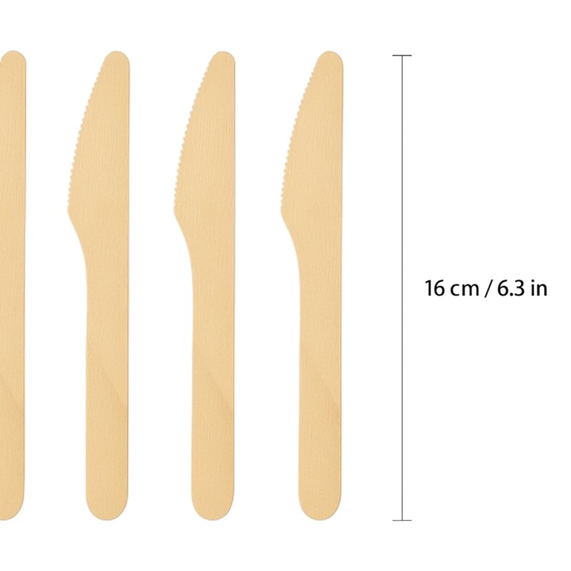 Noże drewniane 16cm zestaw 10 sztuk