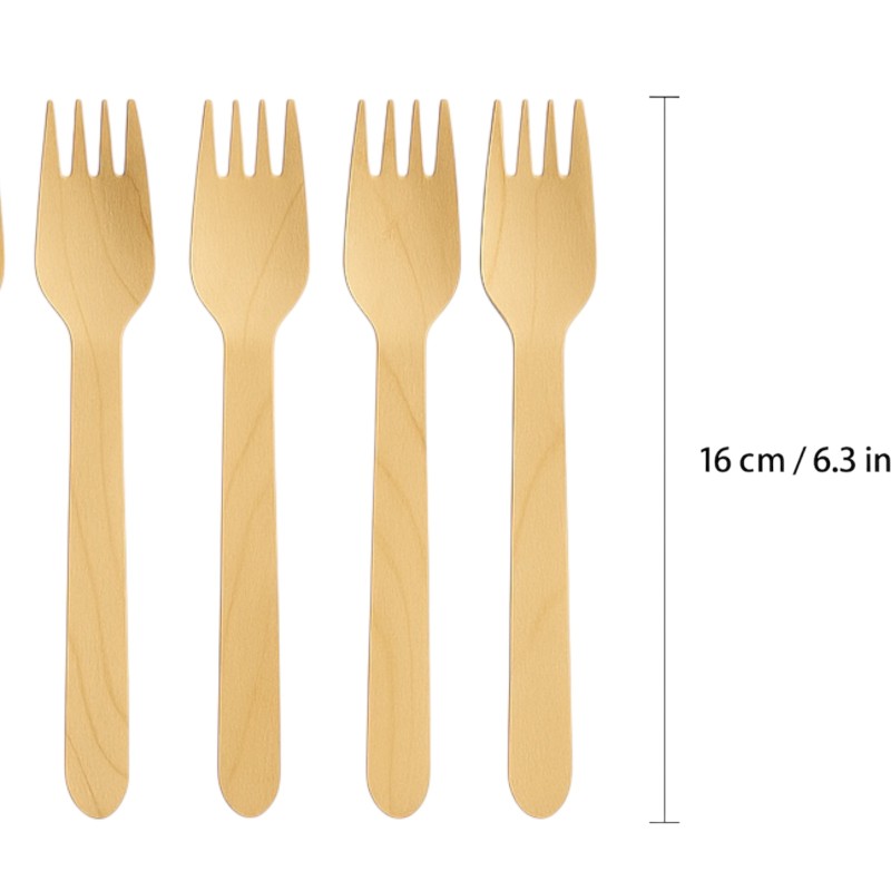Widelce drewniane 16cm zestaw 10 szt.