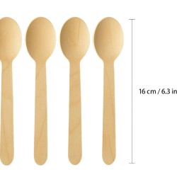 Łyżeczki drewniane 16cm zestaw 10 sztuk