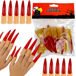 Pazury Halloween Czerwone Szpony Na Palce 10szt