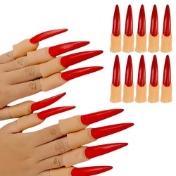 Pazury Halloween Czerwone Szpony Na Palce 10szt